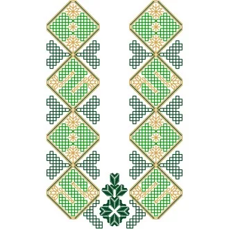 Vyšívaná ľudová krojová Čičmianska košeľa DUŠAN - farebná varianta: hneda svetlá - zelená tmavá - zelená svetlá