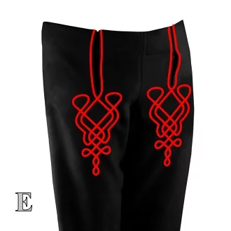 Mužské krojové nohavice - ľudová vzorka - vzor E